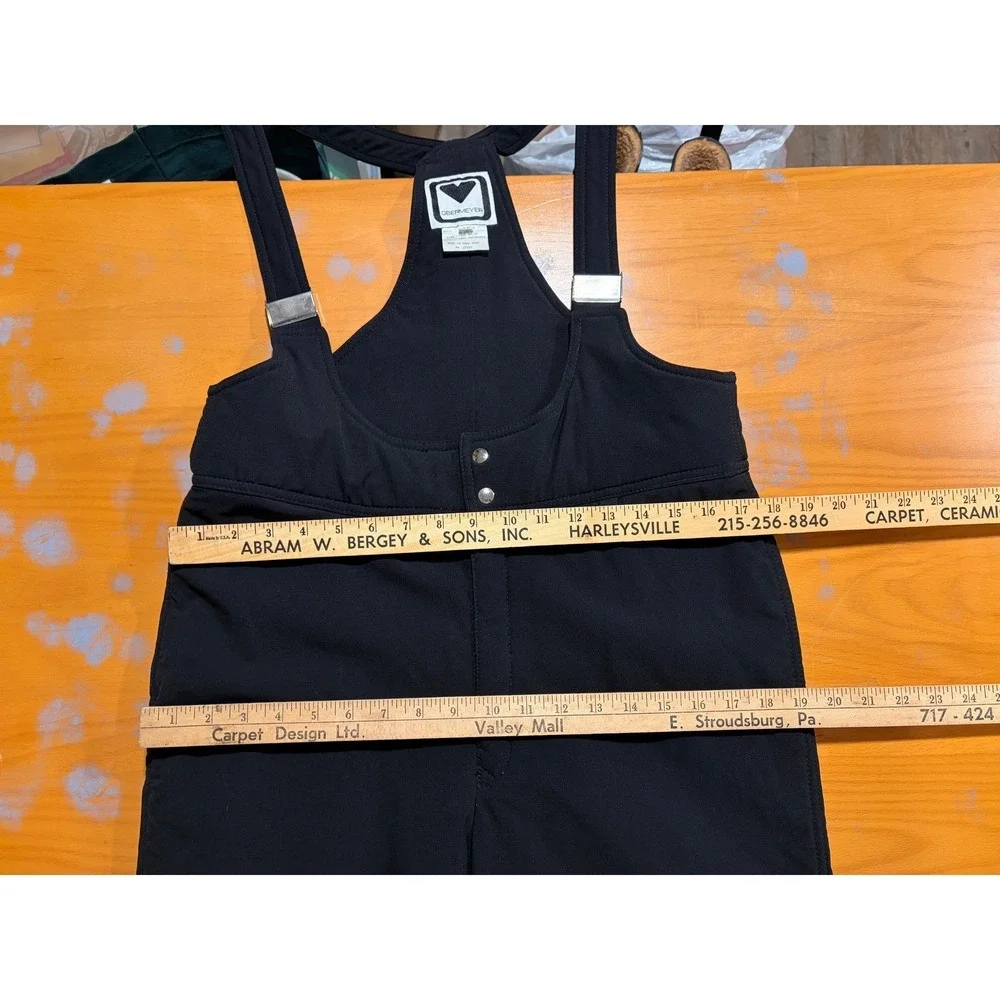 Mens 36 Soft Shell VTG Obermeyer Ober-Bib Black Overalls Snow Ski Snowboard S‎